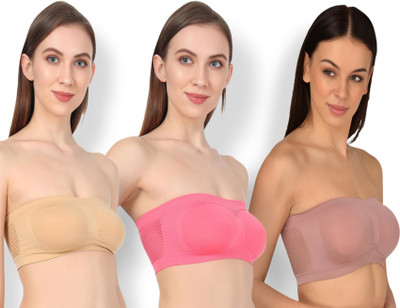 Maitri Pack of 3 Women's Tube Bra Women Everyday Non Padded Bra(Multicolor)
