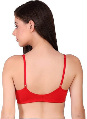 SPAK FASHION front open bra Women Full Coverage Non Padded Bra(Red)
