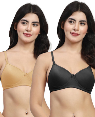 LILY maofcigamMino Women Everyday Heavily Padded Bra(Black, Gold)