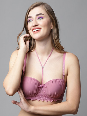 PrettyCat Women Push-up Lightly Padded Bra(Pink)