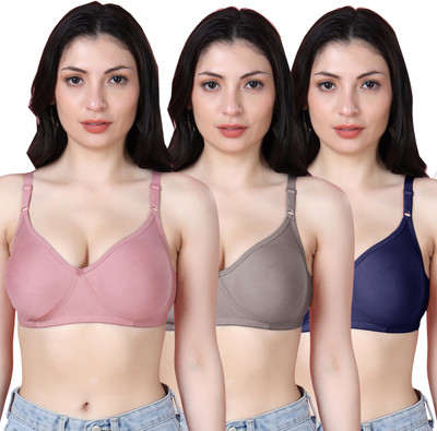 Shyam Sons FLAIR Emily Women T-Shirt Non Padded Bra(Purple, Brown, Dark Blue)
