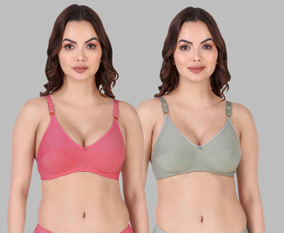 Cup's-In B_Rinki Bra Women Minimizer Non Padded Bra(Red, Green)