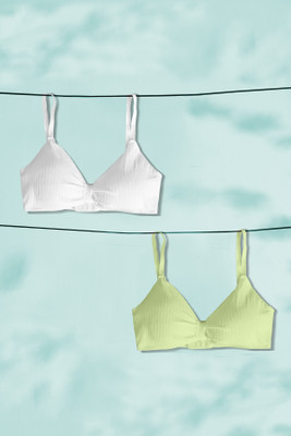 NAGARVEL CREATION 5/3337-wht/prt-32-p02 Women Push-up Lightly Padded Bra(Multicolor)