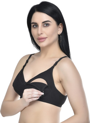 ALVI CARE Women Push-up Non Padded Bra(Black)