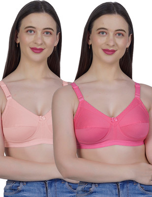Shyam Sons FLAIR G603 Women Minimizer Non Padded Bra(Orange, Pink)