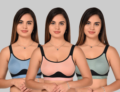 Yana Women Sports Non Padded Bra(Multicolor)