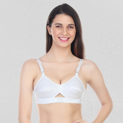 PLUS ON DEMAND COTTON Women T-Shirt Non Padded Bra(White)