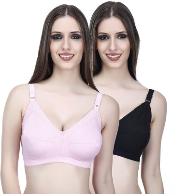 Viral Girl MaxCover SecureLift TotalCare Women Full Coverage Non Padded Bra(Pink, Black)