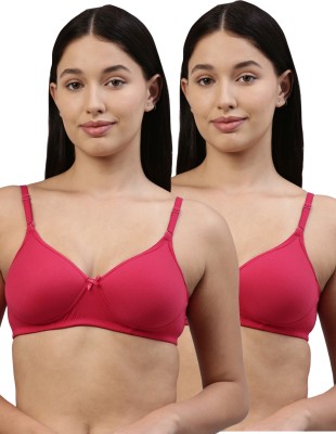 Feelings Women T-Shirt Lightly Padded Bra(Pink)