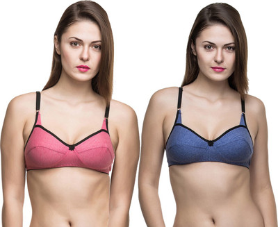 DreamBe 5Star Women Everyday Non Padded Bra(Pink, Blue)