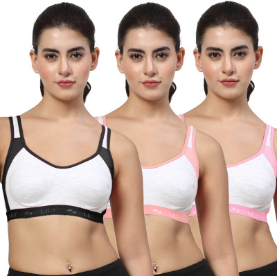 LILY Strops999 Women Sports Non Padded Bra(Multicolor)