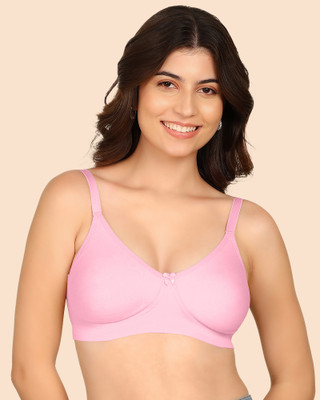 KOMLI Komli Invisi-Fit Bonded Seamless T-Shirt Bra Women T-Shirt Non Padded Bra(Pink)