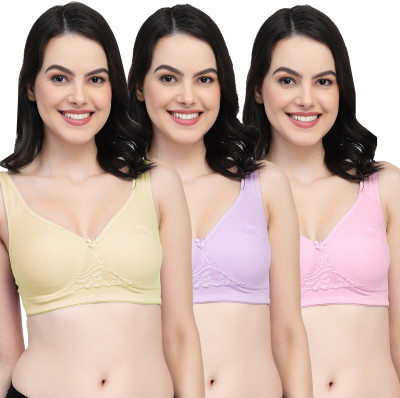 COLLEGE GIRL CG1214Mino Women Minimizer Non Padded Bra(Beige, Purple, Pink)