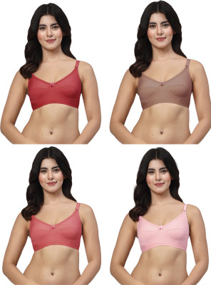 LILY akihdar Women Minimizer Non Padded Bra(Maroon, Maroon, Maroon, Pink)