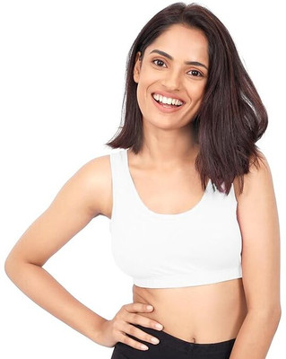 BQH Ladies Girls Bra Causal Everyday Dance wear Running Activity Women Everyday Non Padded Bra(Black, White)