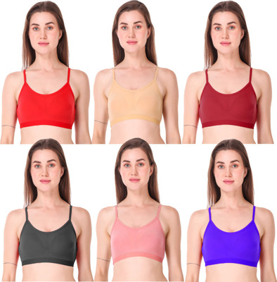 Xyra Sports Bra Women Full Coverage Non Padded Bra(Multicolor)
