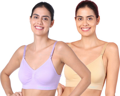 MOTHERLY Breastfeeding Nursing Bras for Women with Removable Pads Women Maternity/Nursing Lightly Padded Bra(Multicolor)