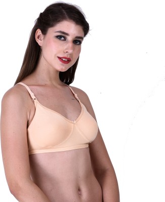 BENCOMM Mastectomy Cancer Pocket Bra Women Full Coverage Heavily Padded Bra(Beige)