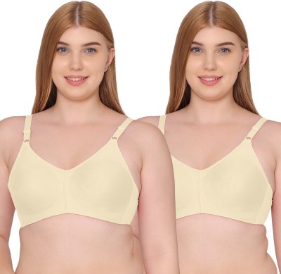 SOUMINIE Souminie Lycra Seamless Women T-Shirt Non Padded Bra(Yellow)