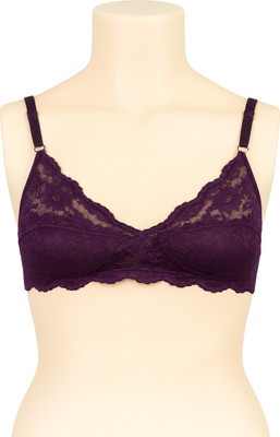 Ali fashions LACE BRA PURPLE Women Everyday Non Padded Bra(Purple)