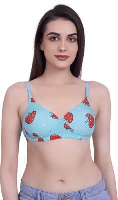 calibra PREMIUM, SOFT PADDED PRINTED MEDIUM COVERAGE BRA Women Full Coverage Heavily Padded Bra(Pink)
