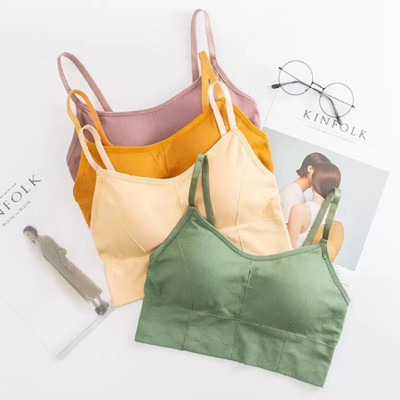 MAHEK CREATIVE Women T-Shirt Lightly Padded Bra(Beige, Green, Yellow, Purple)