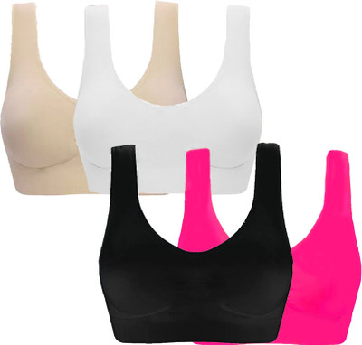 LIRENA Women Sports Non Padded Bra(Multicolor)