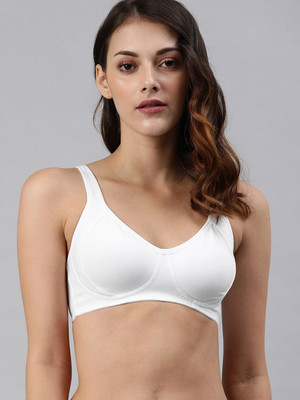 VAN HEUSEN Side Support Panel And No Spill Comfort Women T-Shirt Lightly Padded Bra(White)
