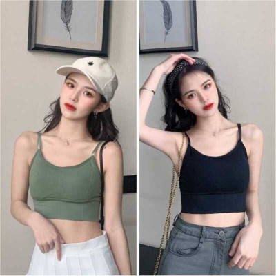 Payal Creation Women Sports Lightly Padded Bra(Green, Black)