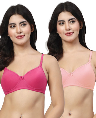 LILY maofcigam Women T-Shirt Heavily Padded Bra(Pink, Pink)