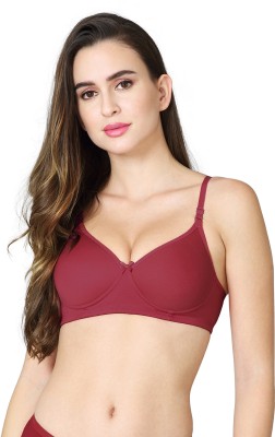 V Star Women Full Coverage Lightly Padded Bra(Maroon)