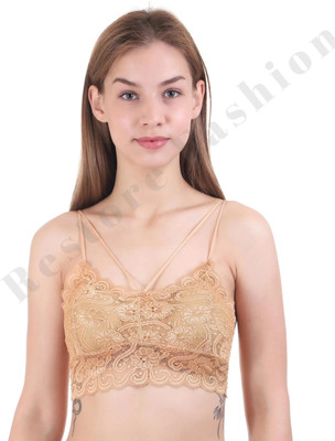 Restore Fashion Women Full Coverage Lightly Padded Bra(Beige)