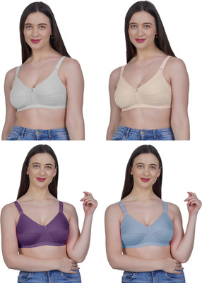 Shyam Sons FLAIR G603 Women Minimizer Non Padded Bra(White, Beige, Blue, Purple)