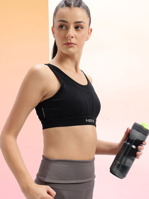 HRX by Hrithik Roshan Women Sports Lightly Padded Bra(Black)