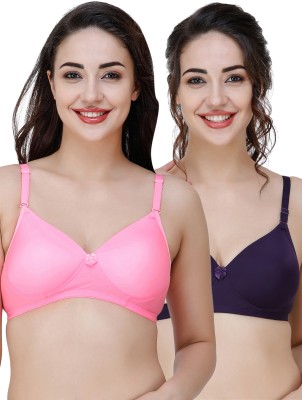 COLLEGE GIRL CGPAD1204-CGPAD1213 Women T-Shirt Lightly Padded Bra(Pink, Purple)