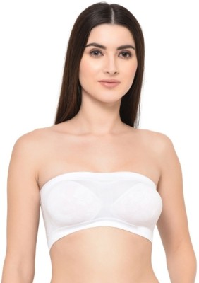 Guru Krupa Traders Women's Nylon Spandex Free Size Lightly Padded Pull On Sport Bra Women Everyday Non Padded Bra(White)