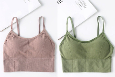 Youblu Women T-Shirt Lightly Padded Bra(Purple, Green)