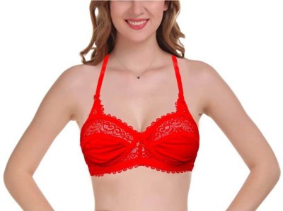 Brascollections Women Full Coverage Non Padded Cocktail Bra Women Full Coverage Non Padded Bra(Red)