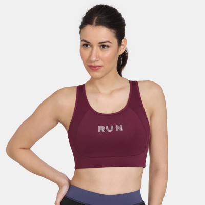 Zelocity by Zivame Women Sports Non Padded Bra(Purple)