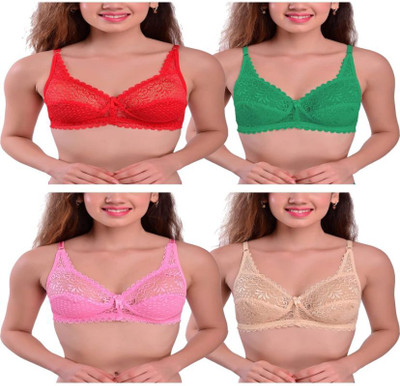clickscart Women Full Coverage Non Padded Bra(Multicolor)