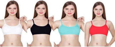 TARIDO FASHION Sports Bra Cami Bra Lightly Padded Bra Women Sports Lightly Padded Bra(Red, Black, White, Blue)