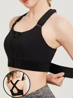 Kesar Lingeries sport bra for women gym Women Sports Lightly Padded Bra(Black)