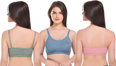 Liguria Cotton Non-Padded Full Coverage Bra Women Sports Non Padded Bra(Multicolor)