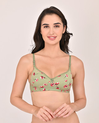 HLNLLP Women Everyday Lightly Padded Bra(Green)