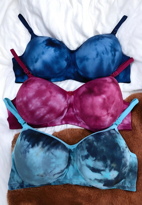 eastern club Women Everyday Lightly Padded Bra(Blue, Pink, Green)