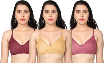 BOOMSHY Pack of 3 Women Everyday Non Padded Bra (Double Layered) Women Everyday Non Padded Bra(Multicolor)