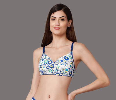 aamarsh Women Minimizer Lightly Padded Bra(Blue)