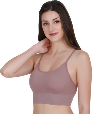 zoxen Women Cami Bra Lightly Padded Bra(Purple)