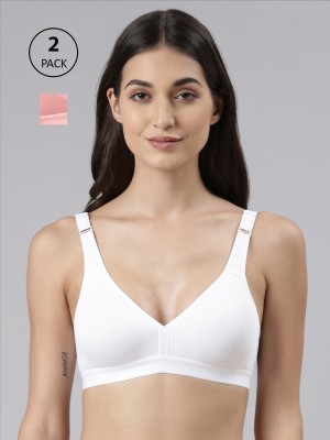 Dollar Missy Wire-Free Basic Support Everyday Women Everyday Non Padded Bra(White, Pink)