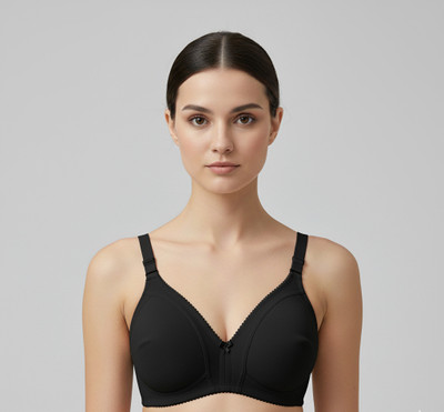 Lovanna fashion Women T-Shirt Non Padded Bra(Black)